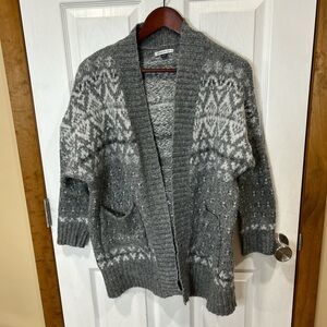 American Eagle Open Front Cardigan Sweater Medium Pockets Cozy